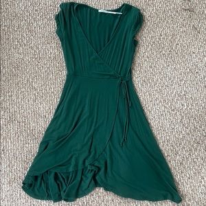Green wrap urban outfitters dress